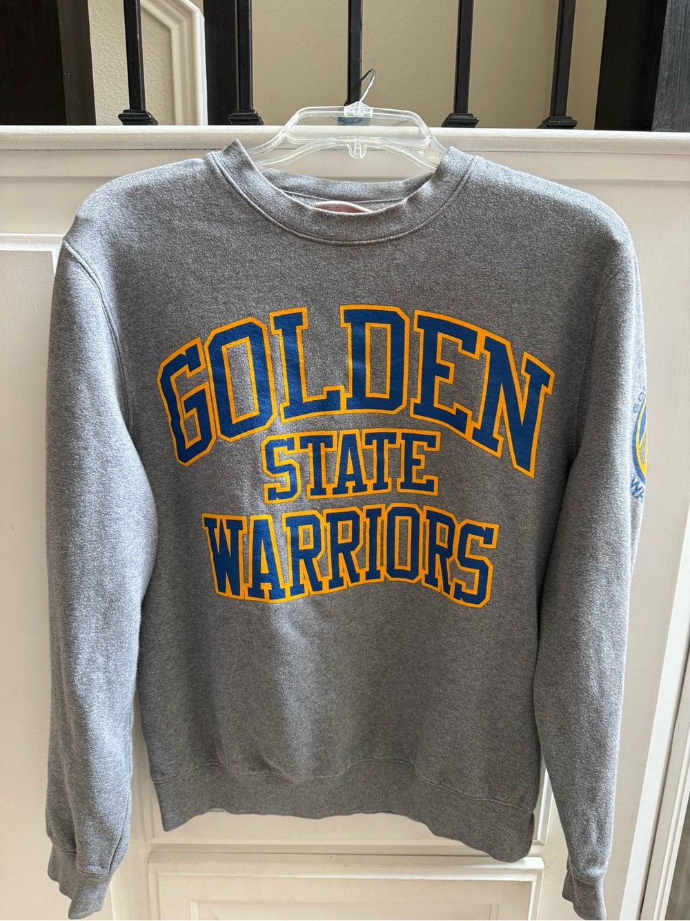 Mitchell & Ness Gray Golden‎ State Warriors Crewneck Sweatshirt